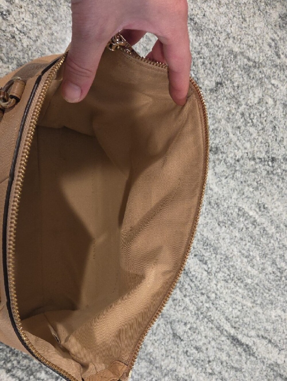Coach Pebble Leather Tote in Camel Tan - Picture 7 of 9